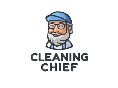 Cleaning Chief brand branding chief cleanign font identity illustration letter lettering logo logotype service type