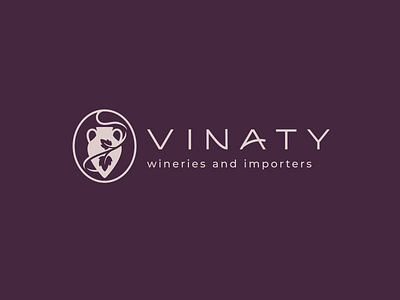 Vinaty amphora brand branding font identity illustration importers letter lettering logo logotype simple type wine