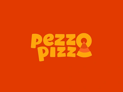 Pezzo Pizza brand branding font identity illustration letter lettering logo logotype piece pizza pizzeria type