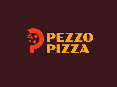 Pezzo Pizza brand branding font identity illustration letter lettering logo logotype pezzo pizza type