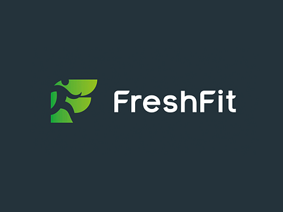 FreshFit brand branding f fit fitness font fresh identity illustration letter lettering logo logotype man people simple type