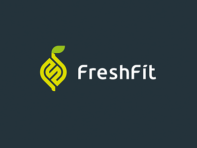 FreshFit brand branding fit fitness font fresh identity illustration letter lettering lime logo logotype type