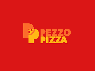 Pezzo Pizza brand branding font identity illustration letter lettering logo logotype pezzo pizza type