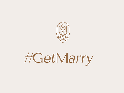 GetMarry agency brand branding font get identity illustration letter lettering logo logotype marry type