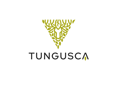 Tungusca brand branding clean deer design ecologically font herbs identity leaf letter logo logotype natural origin regions russia