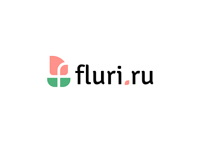 Fluri.ru brand branding design f flower font identity letter logo logotype shop store