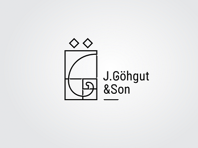 J.Göhgut&Son brand branding carpentry craft design font furniture g golden ratio identity letter logo logotype modern private ratio wood workshop