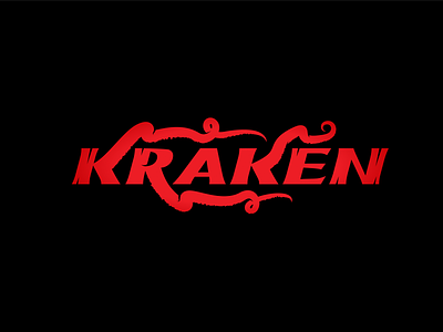 Kraken brand branding chanel dark design font identity kraken letter logo logotype red telegram