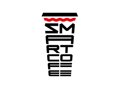 Samrt Coffee brand branding coffe2go coffee design font identity letter logo logotype rack red smart