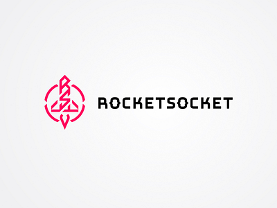 Rocketsocket brand branding design font identity illustration letter logo logotype r retractable rocket s socket