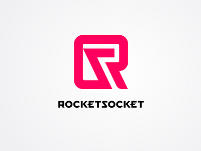 Rocketsocket brand branding design font identity letter logo logotype monogram r rocket s socket