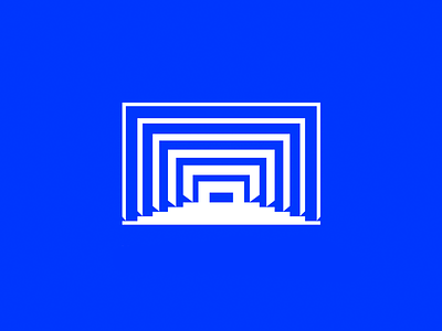 Elicon brand branding design identity logo logotype mark perspective portal rectangles tunnel
