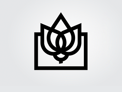 Elicon book brand branding flourishing flower icon identity life line logo logotype screen