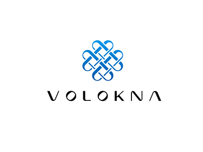 Volokna blue bologna brand branding design drapery font identity illustration letter logo logotype ornament pattern shop store