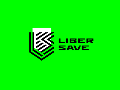 Liber Save brand branding design font identity it letter logo logotype ls monogram save shield