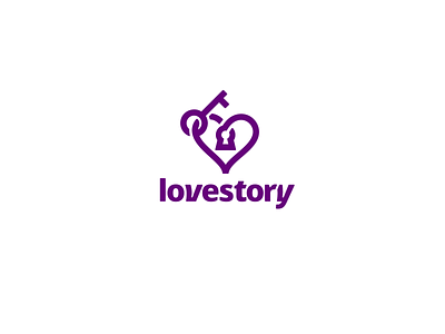 lovestory blog brand branding design font heart identity key letter logo logotype love story