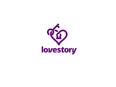 lovestory blog brand branding design font heart identity key letter logo logotype love story