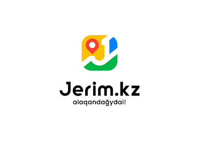 Jerim.kz brand branding design font geo identity j jerim letter location logo logotype map