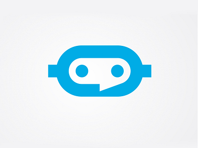Rsrtr blue brand branding bubble chat design eye identity illustration logo logotype resistor robo robot store