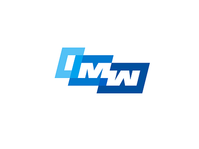 imw blue brand branding design font identity it letter logo logotype monogram my work