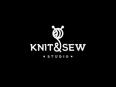 Knit&Sew studio brand branding identity knit logo logotype minimalist sew simple studio