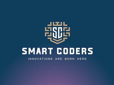 Smart Coders coders identity it letter logo logotype monogram sc smart