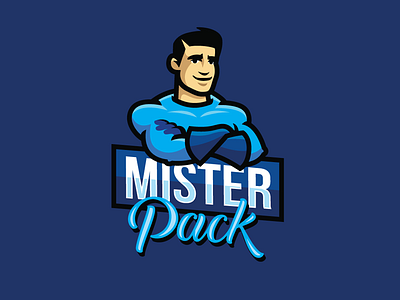 Mister Pack identity lettering logo logotype mister pack superhero
