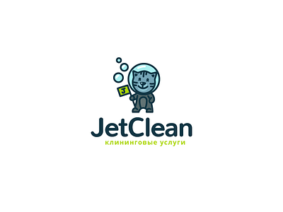 JetClean brand branding cat cleaning diver identity logo logotype