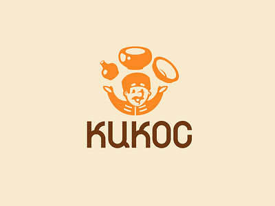 Kikos brand branding caucasian kitchen caucasus identity illustration kikos kitchen logo logotype pots restaurant