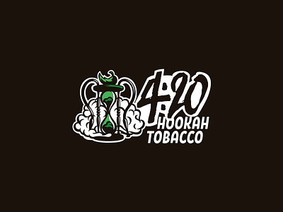 4:20 Hookah Tobacco 4:20 brand branding design font hemp hookah identity illustration letter lettering logo logotype tobacco type