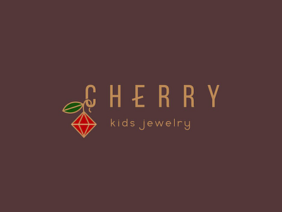 Cherry brand branding cherry font identity jewelry kids letter lettering logo logotype