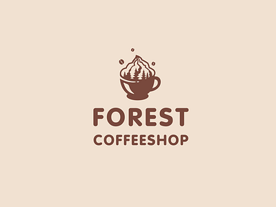 Forest Coffeeshop brand branding coffee coffee to go coffeeshop cup font forest identity illustration letter lettering logo logotype type