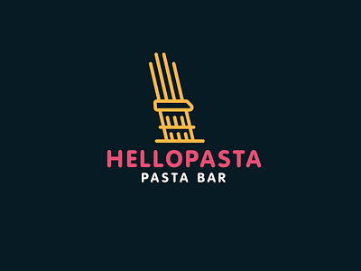 Hellopasta bar brand branding font hellopasta identity letter lettering logo logotype pasta pastabar simple type