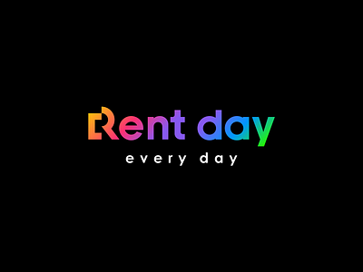 Rent Day brand branding day font furniture identity letter lettering logo logotype rent rental simple type