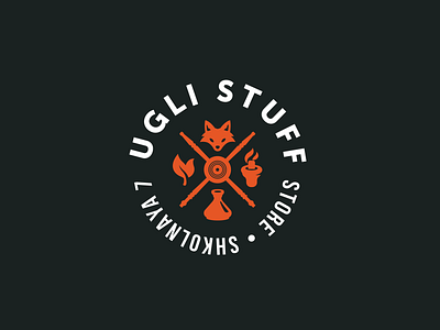 Ugli Stuff brand branding font fox hookah identity illustration letter lettering logo logotype store stuff type ugli