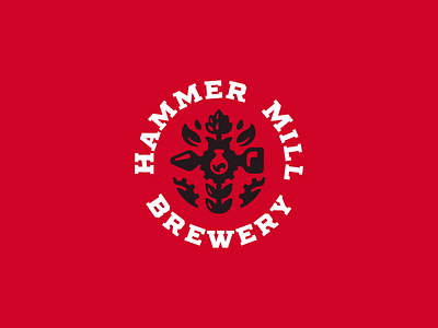 Hammer Mill Brewery beer brand branding brewery font hammer identity illustration letter lettering logo logotype mill type