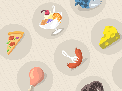 Food icons – Part 2 dessert flat food icon icons lobster multicolor pig pizza snail veal