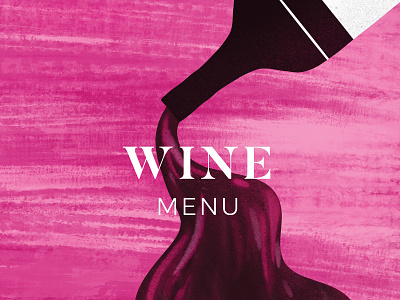 Wine Menu Cover adobe illustrator cover illustration procreate wine label wine menu