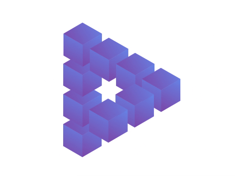 Cubes in triangle cubes flinto gradient motiongraphics sketchapp trianlge