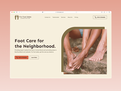 "For Foot Sakes" | Licensed Foot Care healthcare new business web design webflow welllness