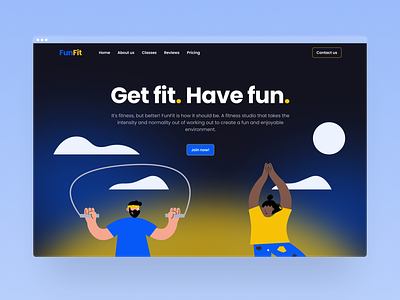"FunFit" fitness studio website design