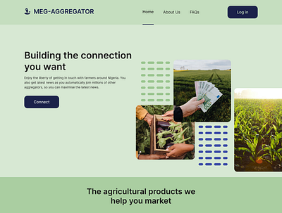 A hero page agriculture branding design heropage ui ux