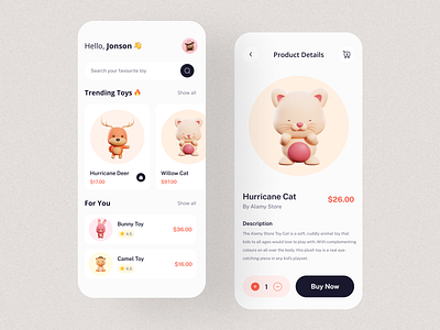 Toy Store App app app design app ui color toy app toy store toy store app ui design visual visual app