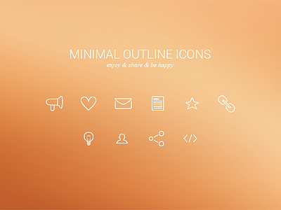 Minimal Outline Icons Freebie debut free psd freebie glyphs icons iconset minimal outline set simple white