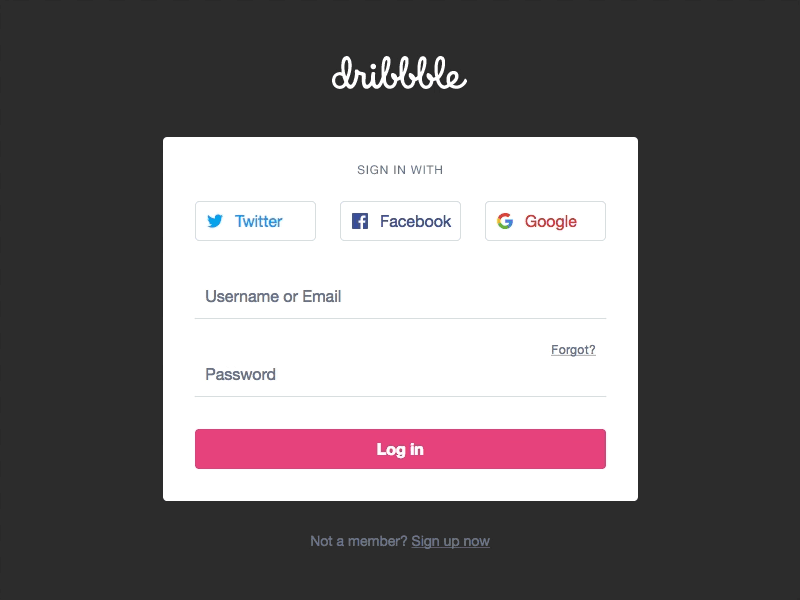 Dribbble Sign In Animated In Haiku concept dribbble gif interface login sign in ui ux web