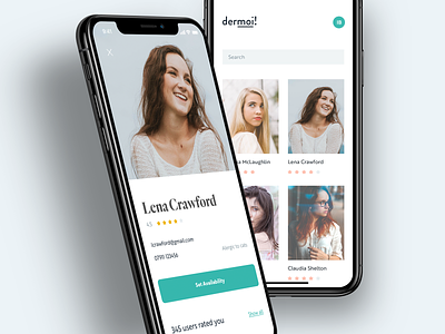 dermoi! mobile experience app clean design flat ios ios app iphone iphone x layout minimal mobile typography ui ux