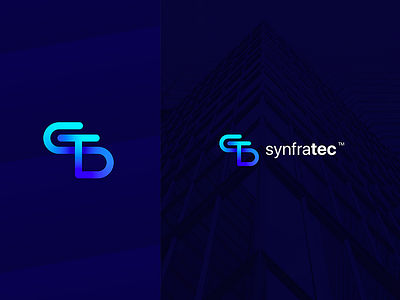 S+T logo concept for Synfratec app brand branding clean design icon identity illustration letter s letter s and t logo ui ux vector web website