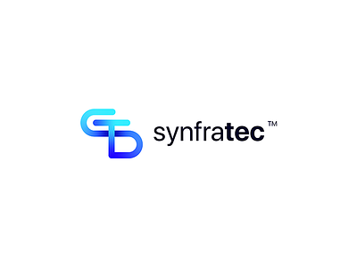 S+T logo concept for Synfratec brand branding clean design icon identity letter st logo logo design s logo t logo ui ux vector web