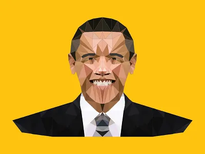 Polyart barack obama graphic design polyart