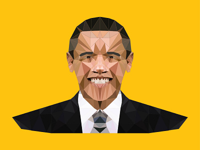 Polyart barack obama graphic design polyart